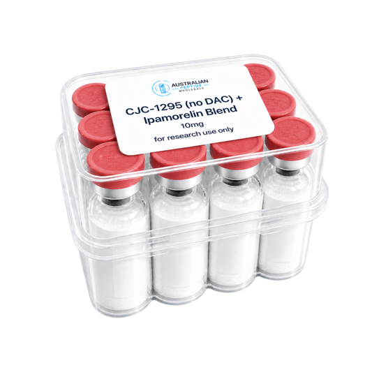 CJC-1295 No DAC + Ipamorelin 10mg 10 vial box wholesale Australia peptide supplier